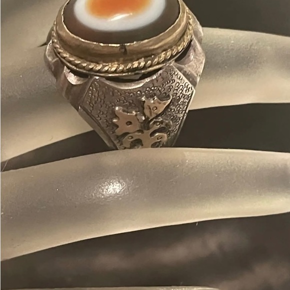 Impressive Large Vintage Bullseye Sterling Silver Statement Ring - Picture 9 of 10